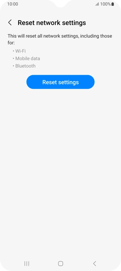 Press Reset settings.