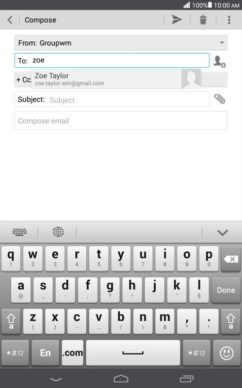 Press the required contact.