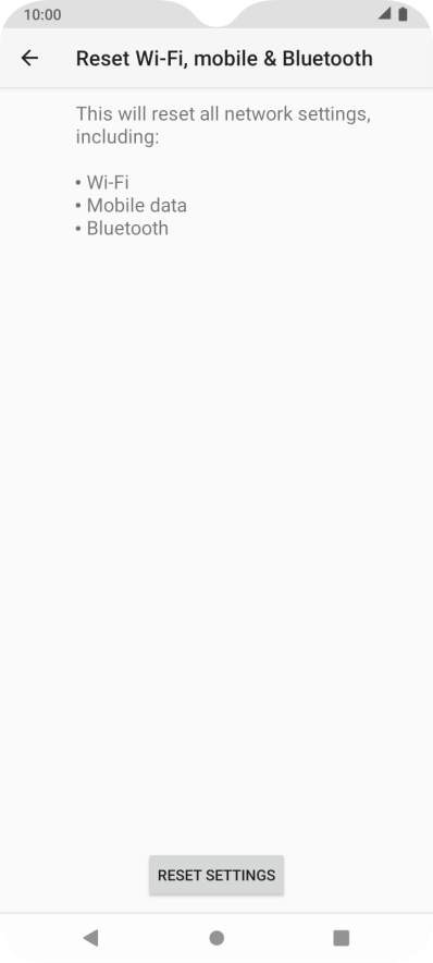Press RESET SETTINGS.
