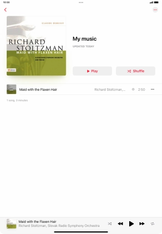 Press the song title.