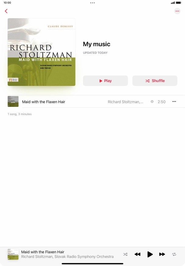 Press the song title.