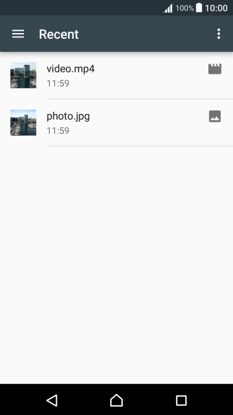 Slide your finger right on the screen.