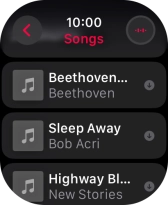 Go to the required category or playlist and press the required audio file.