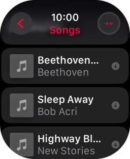 Go to the required category or playlist and press the required audio file.