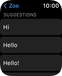 Press the required quick reply.