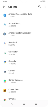 Press the required app.