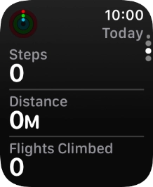 Slide your finger downwards to return to the overview with the coloured rings.