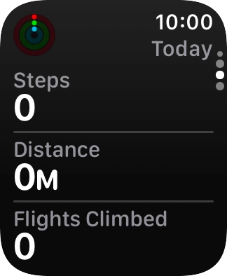 Slide your finger downwards to return to the overview with the coloured rings.
