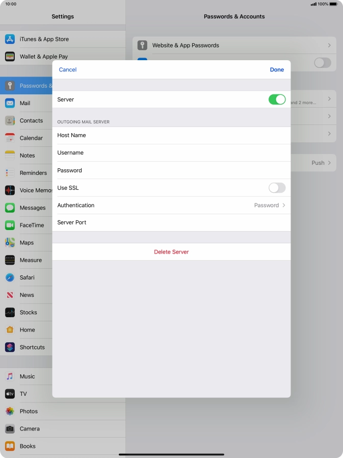 Press Authentication.