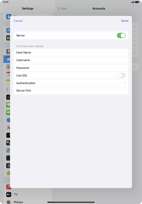 Press Authentication.