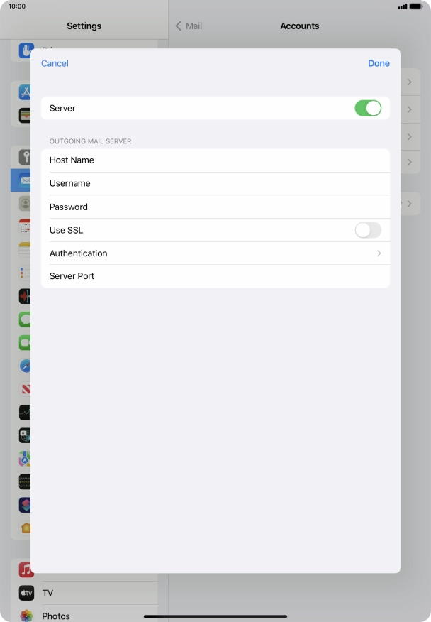 Press Authentication.