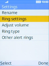 Select Ring settings.