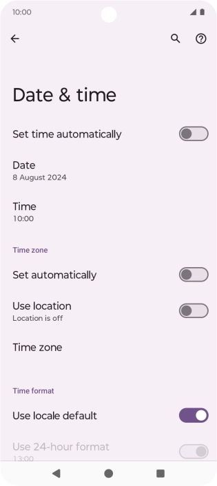 Press the indicator next to 