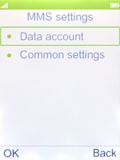 Select Data account.