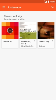 Slide your finger right starting from the left side of the screen.
