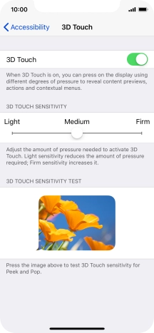 Press and drag the indicator below 