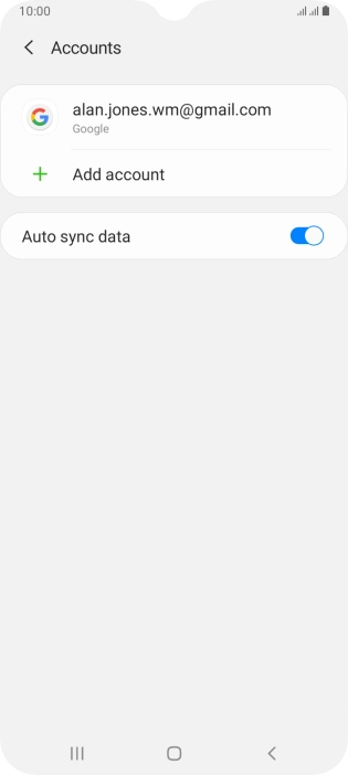 Press the required account.