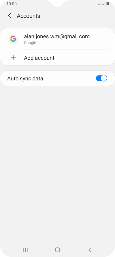 Press the required account.