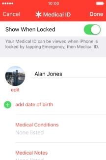 Press the required information and follow the instructions on the screen to add the information.