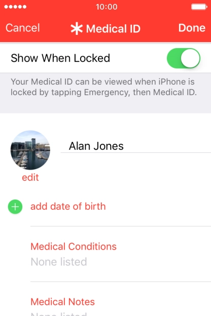 Press the required information and follow the instructions on the screen to add the information.