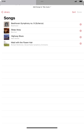 Go to the required category and press the required audio file.