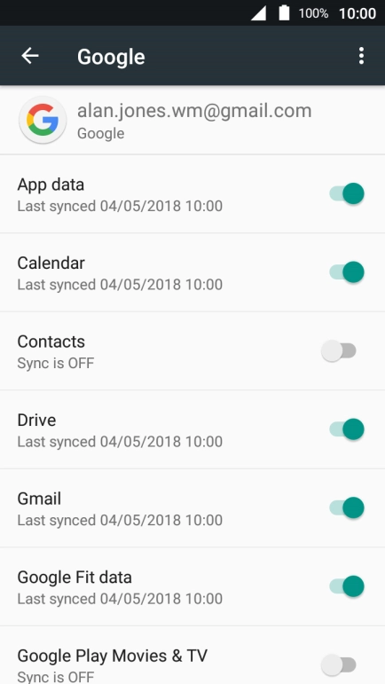 Press the indicator next to 