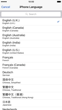Press the required language.