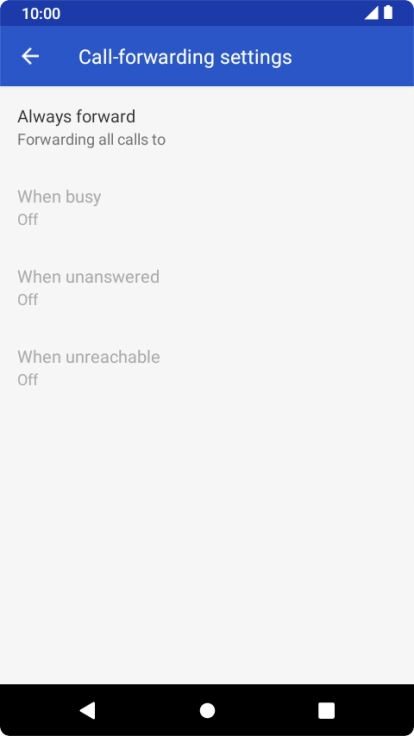 Press the required divert type.