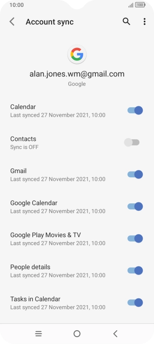 Press the indicator next to 