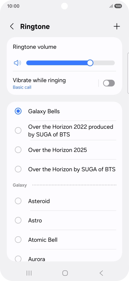 Press the required ring tones to hear them.