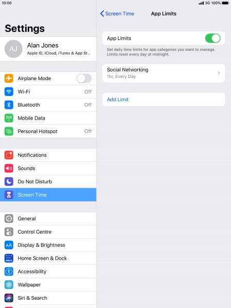 Press the required category.