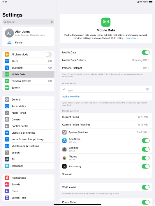 Press the indicator next to 