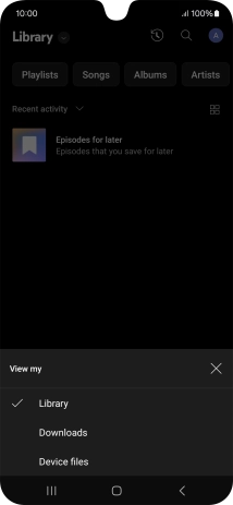 Press the required category and go to the required audio file.