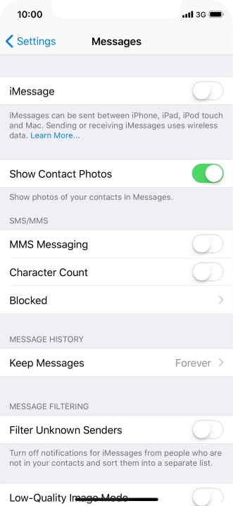 Press the indicator next to 