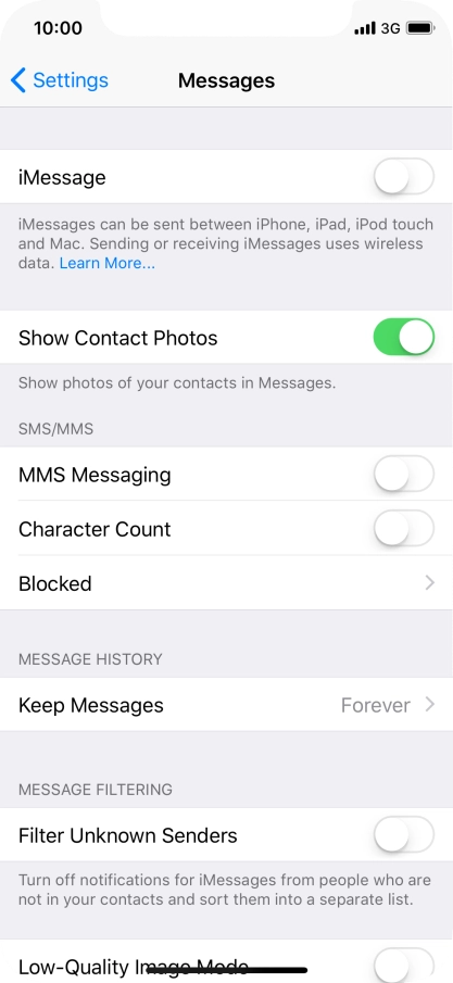 Press the indicator next to 
