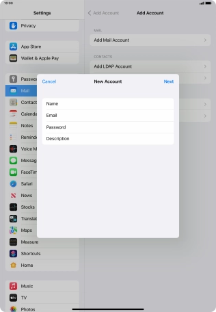 Press Description and key in the required name.