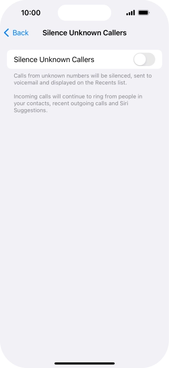 Press the indicator next to 