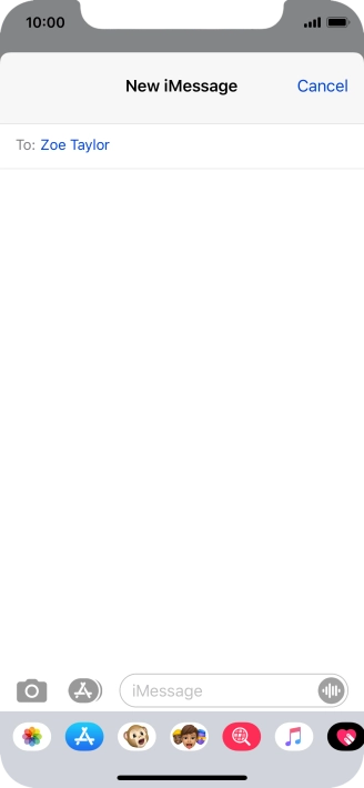 You can also send pictures, video clips, audio files and different effects in your iMessage. Follow the instructions on the screen to send your iMessage with the required content.