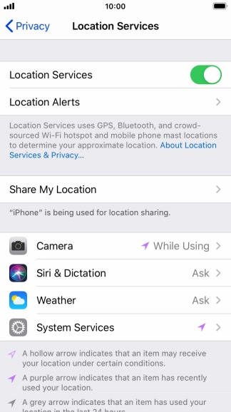 Press the required app.