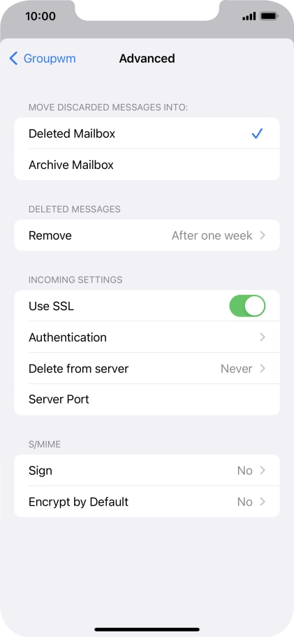 Press the indicator next to 