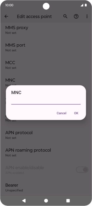 Key in 03 and press OK.