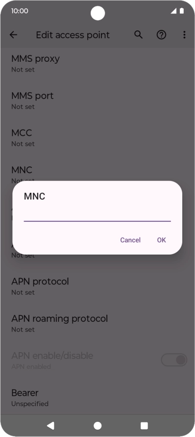 Key in 03 and press OK.