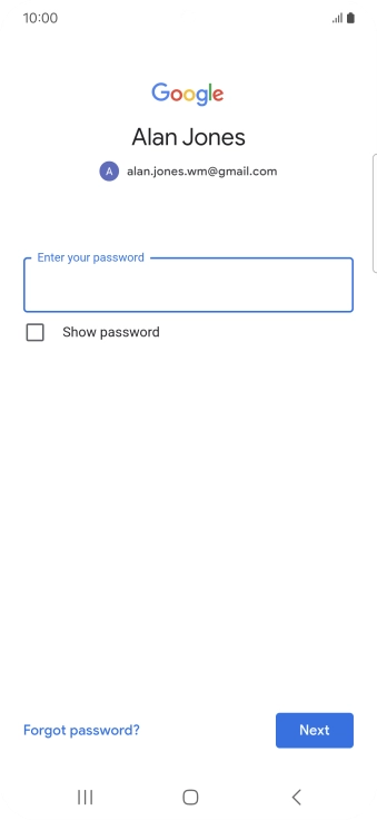 Press the field below 