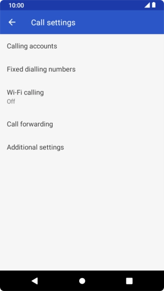 Press Call forwarding.