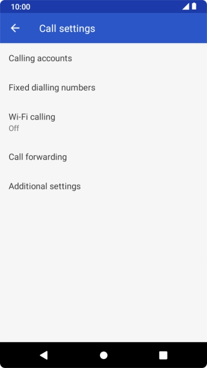 Press Call forwarding.