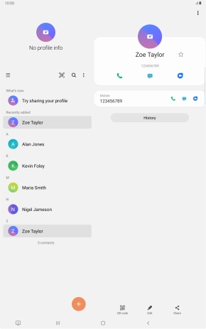 Press the Home key to return to the home screen.