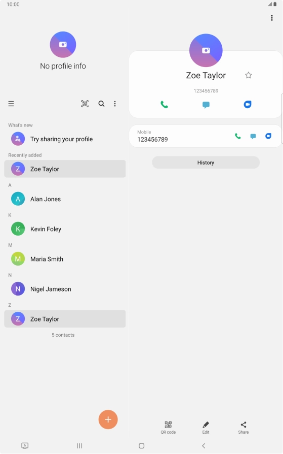 Press the Home key to return to the home screen.