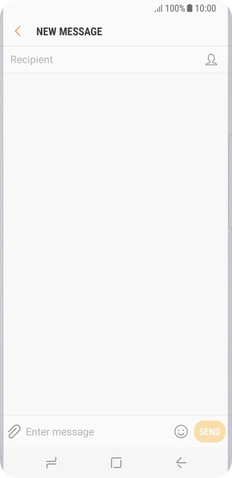 Press the search field and key in the first letters of the recipient's name.