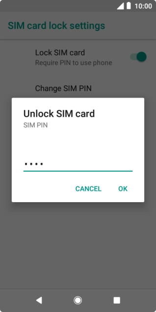 Key in your PIN and press OK.