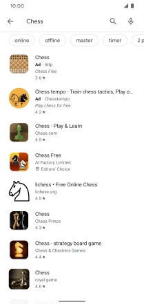 Press the required app.